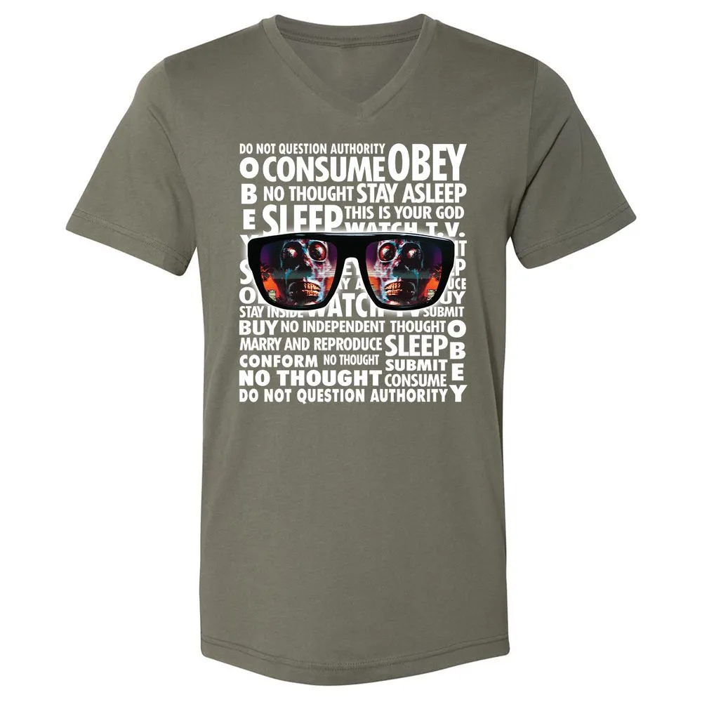 Unisex V-Neck T-Shirt - 234MZWL2 - Military Green - 10