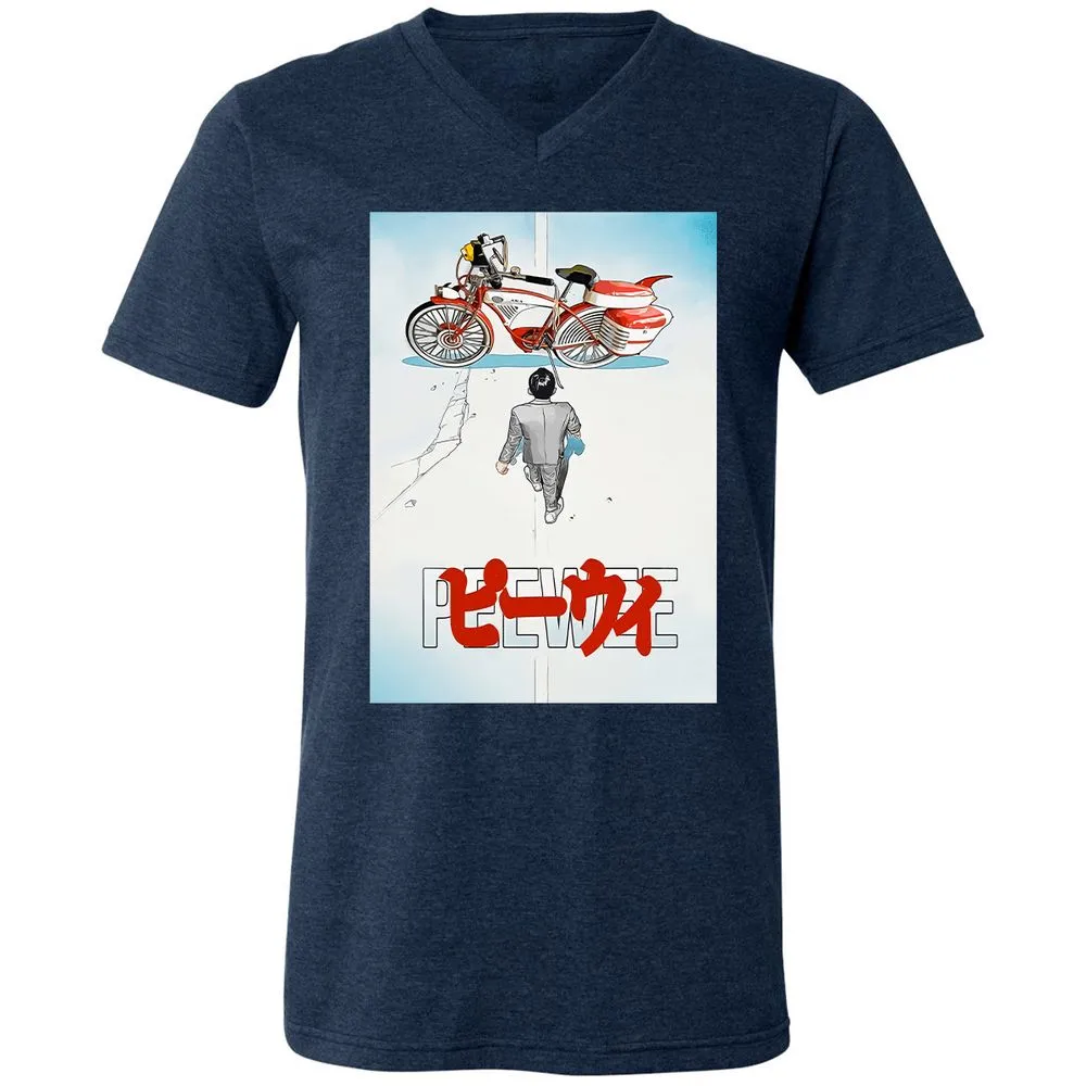 Unisex V-Neck T-Shirt - TMHYBTJ2 - Heather Navy - 15