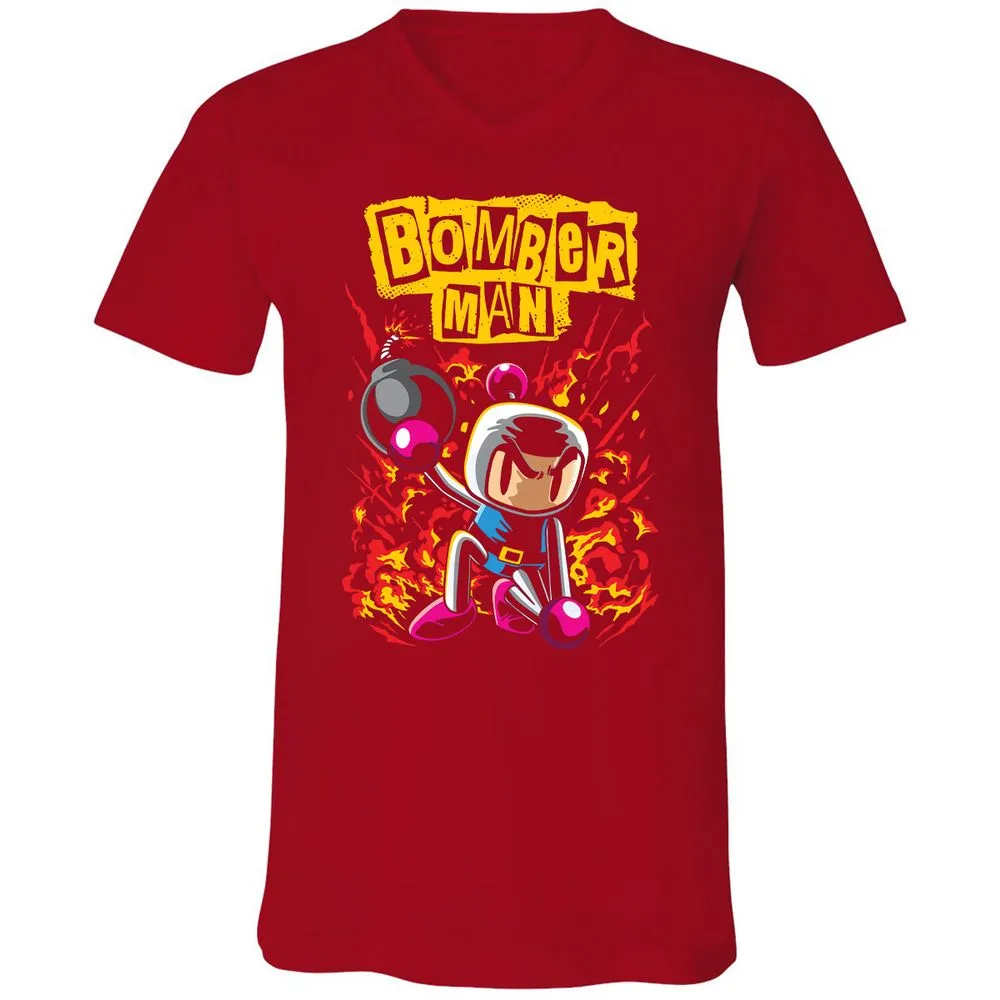 Unisex V-Neck T-Shirt - 7Q7M147A - Red - 3