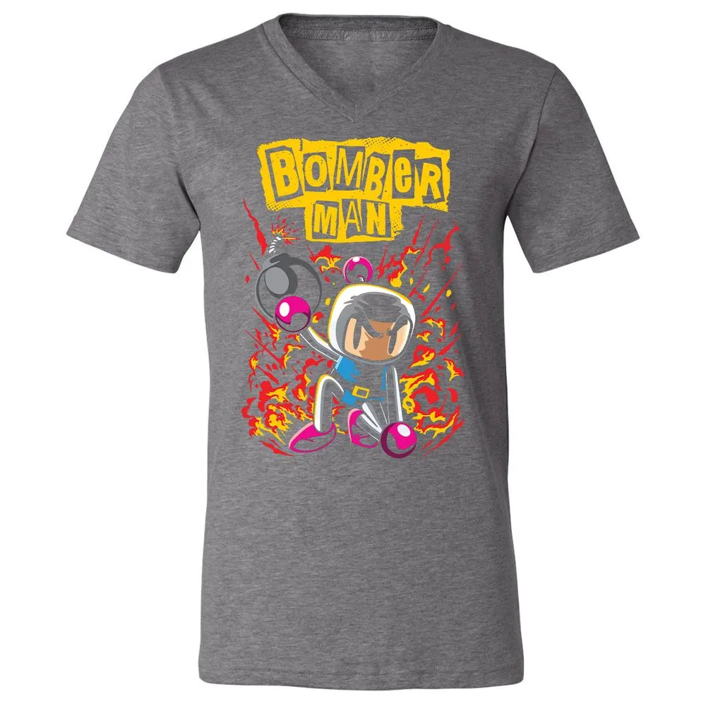 Unisex V-Neck T-Shirt - 7Q7M147A - Deep Heather - 13