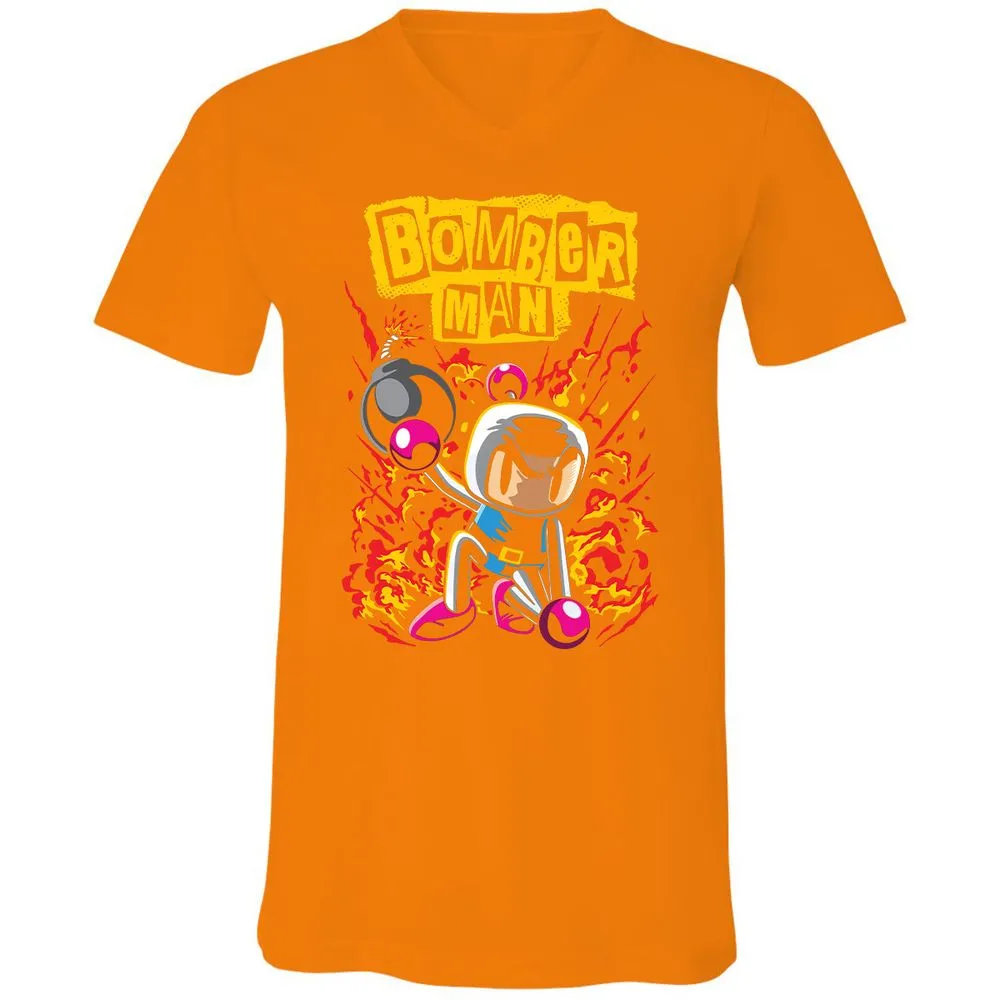 Unisex V-Neck T-Shirt - 7Q7M147A - Orange - 11