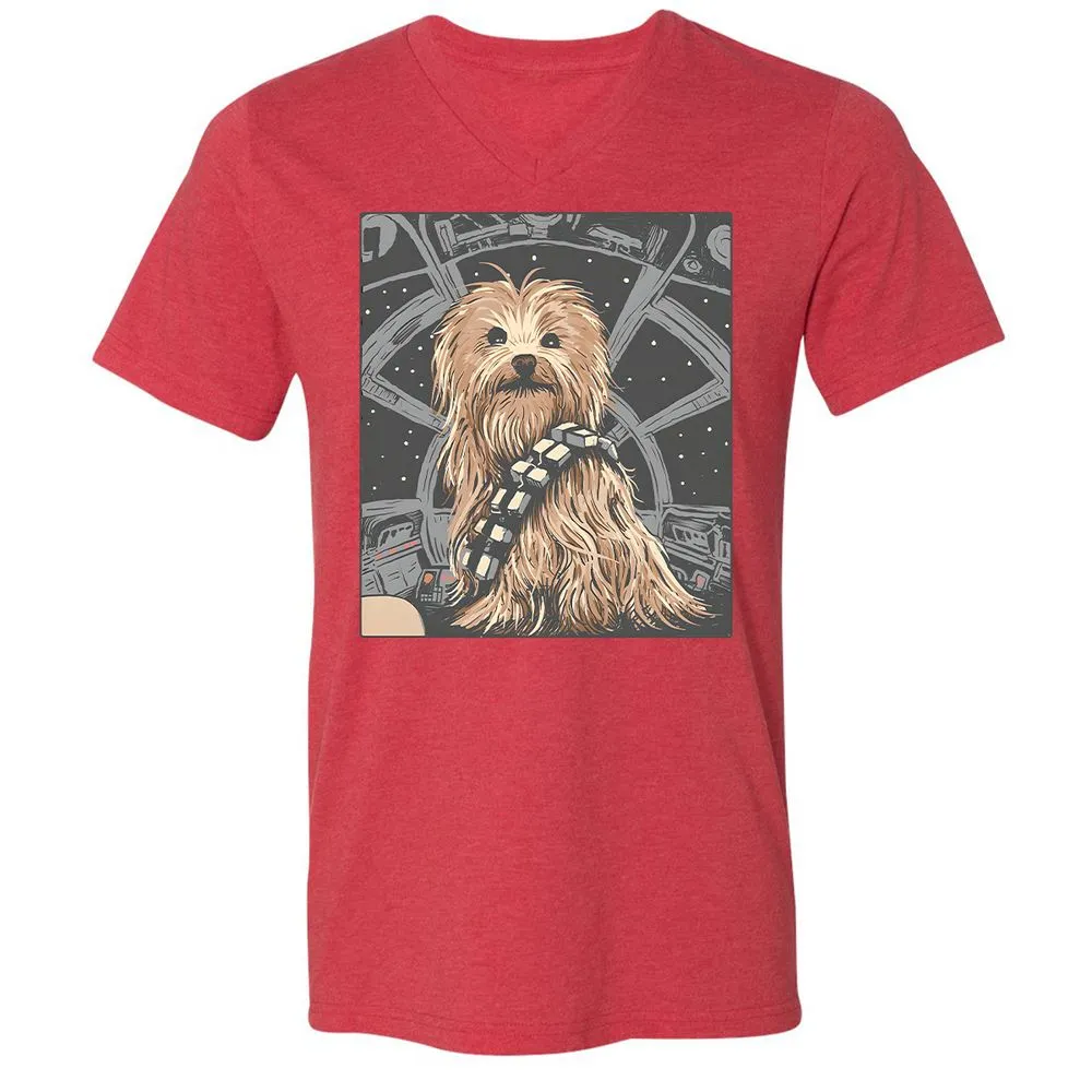 Unisex V-Neck T-Shirt - 5B4SERCY - Heather Red - 16