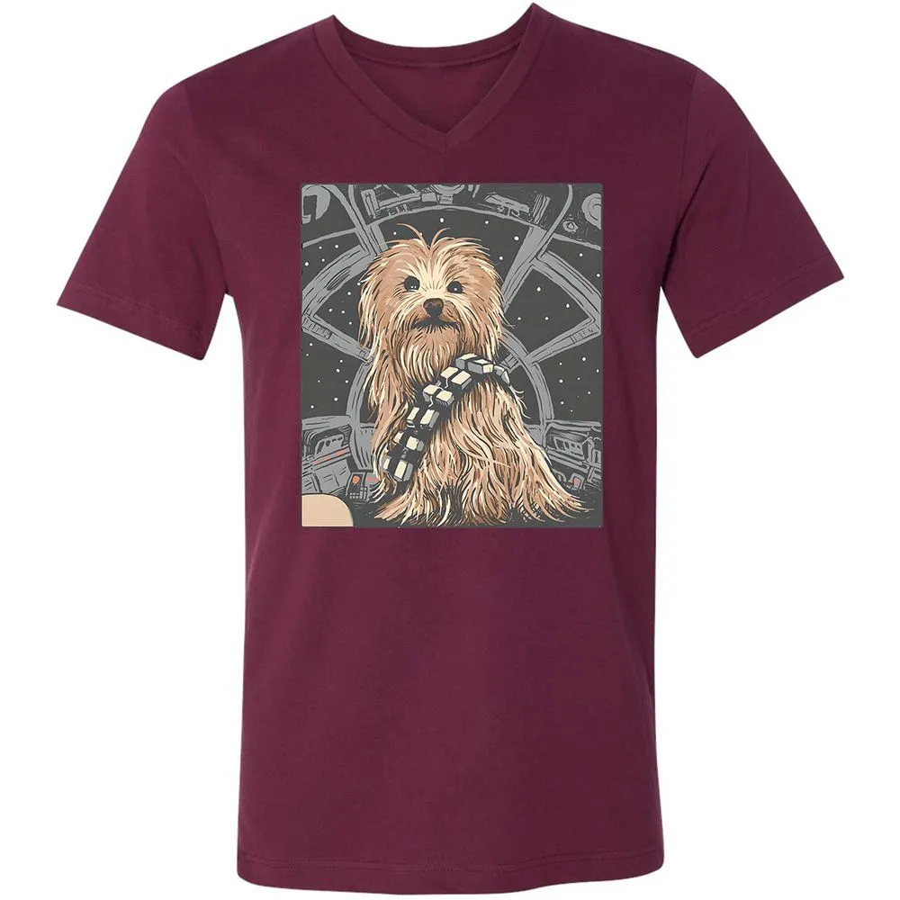 Unisex V-Neck T-Shirt - 5B4SERCY - Maroon - 6