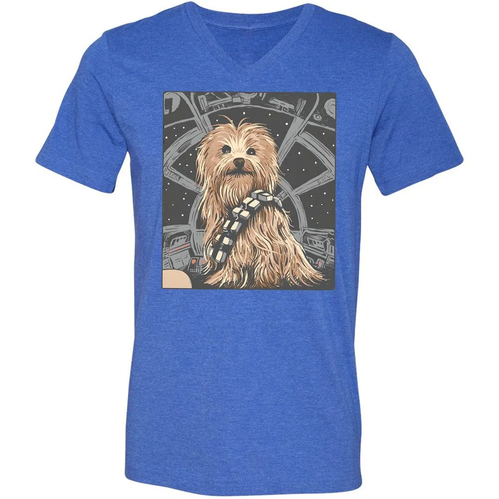 Unisex V-Neck T-Shirt - 5B4SERCY - Heather True Royal - 14