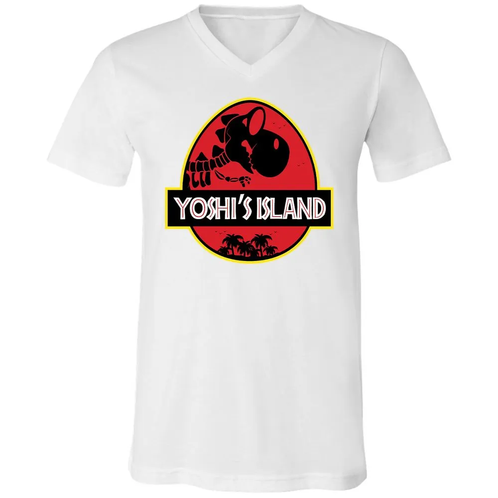Unisex V-Neck T-Shirt - B3K6EB7L - White - 5