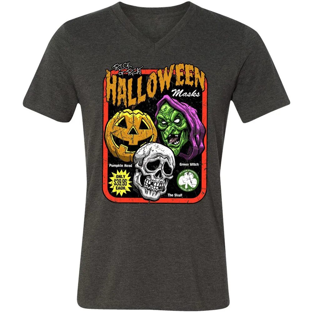 Unisex V-Neck T-Shirt - RB8AGSY9 - Dark Grey Heather - 8