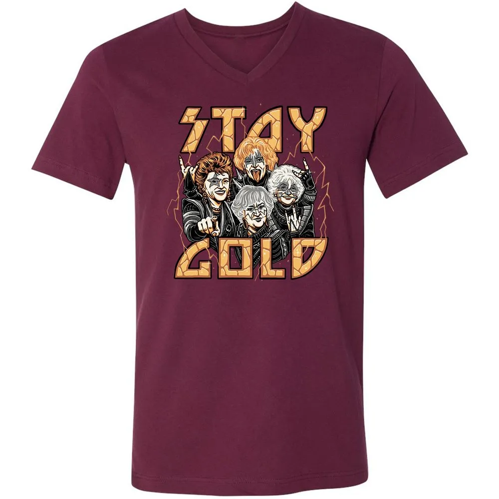 Unisex V-Neck T-Shirt - KMKCEUR7 - Maroon - 6