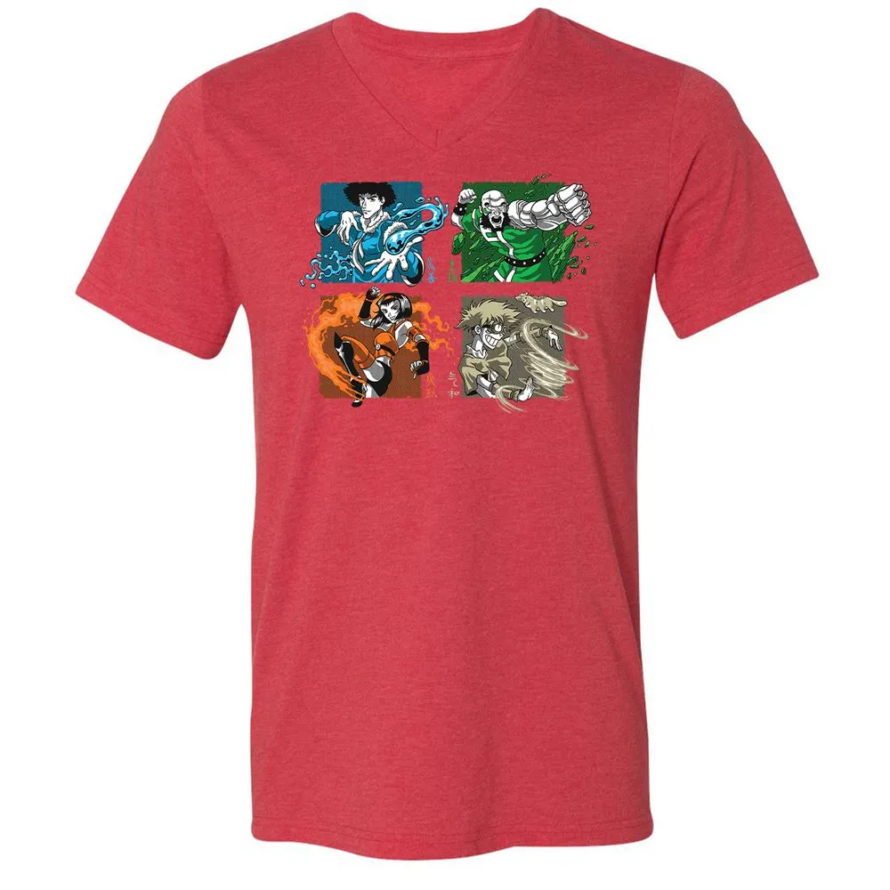 Unisex V-Neck T-Shirt - VSBM9711 - Heather Red - 16