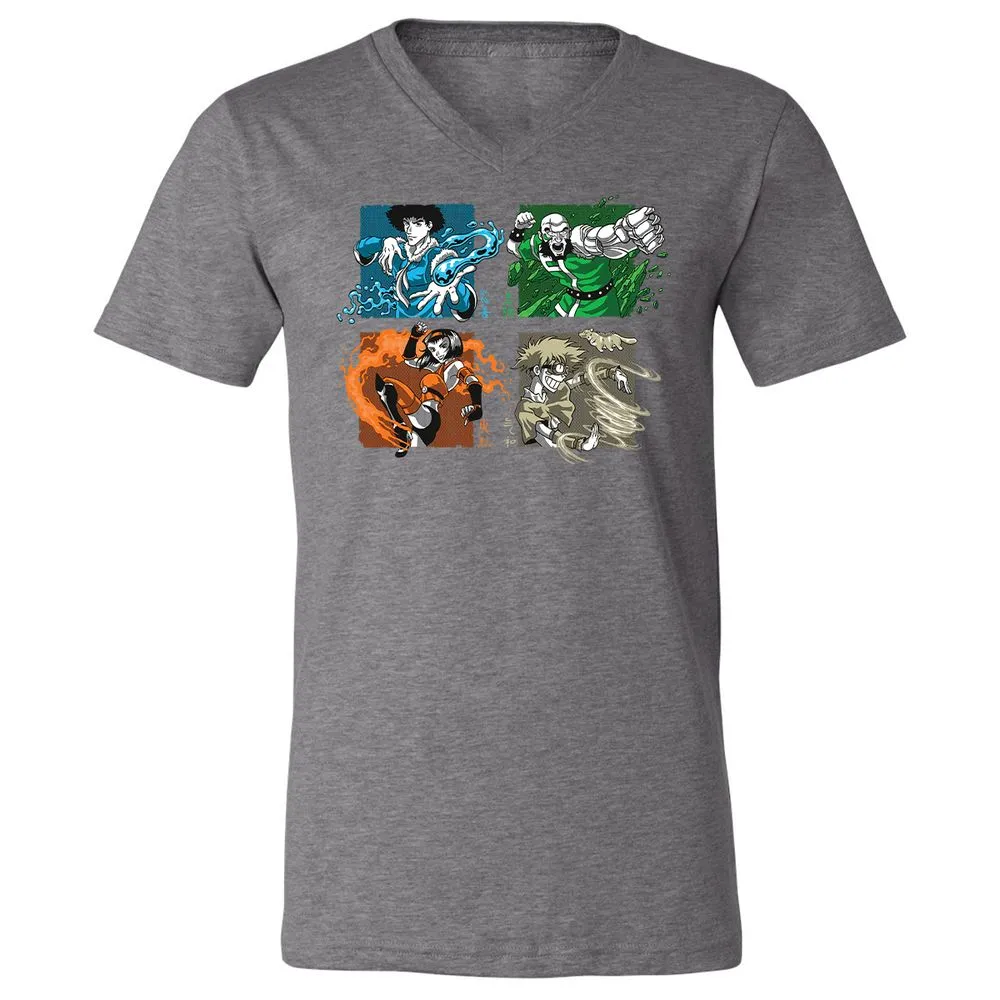 Unisex V-Neck T-Shirt - VSBM9711 - Deep Heather - 13
