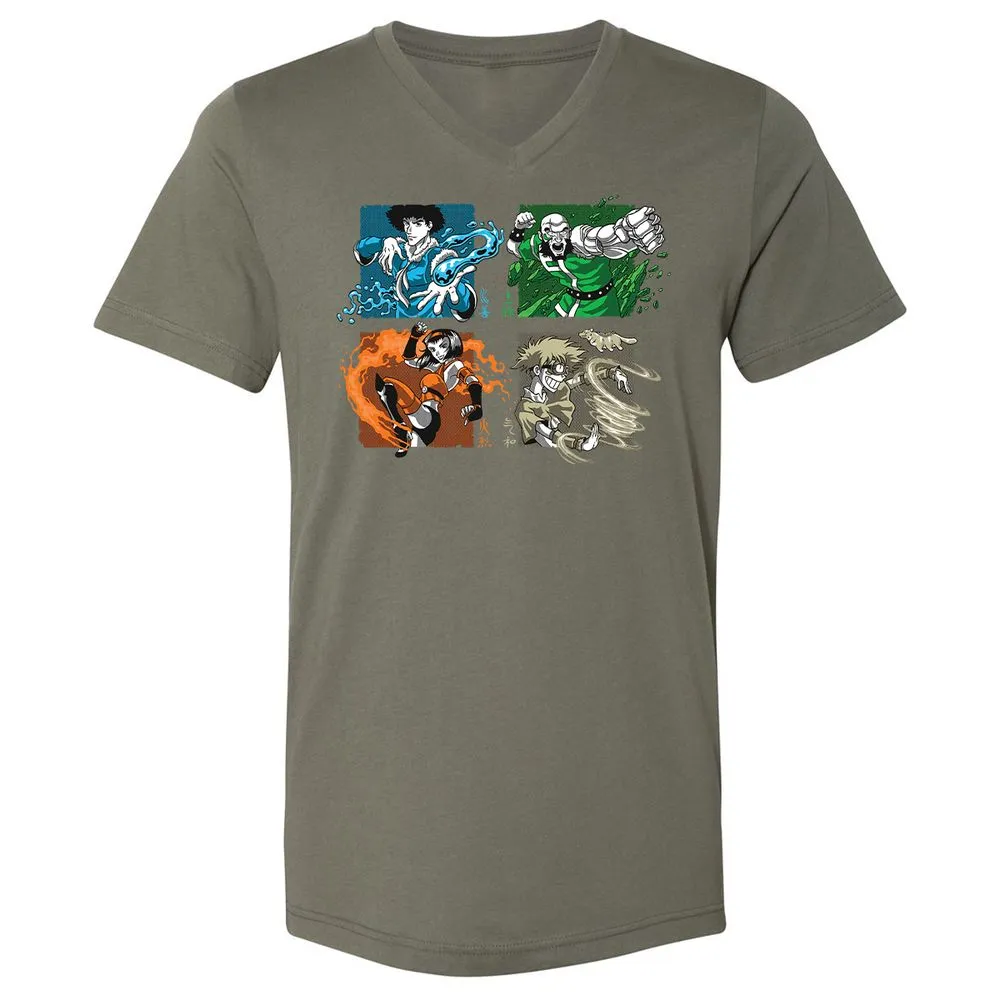 Unisex V-Neck T-Shirt - VSBM9711 - Military Green - 10