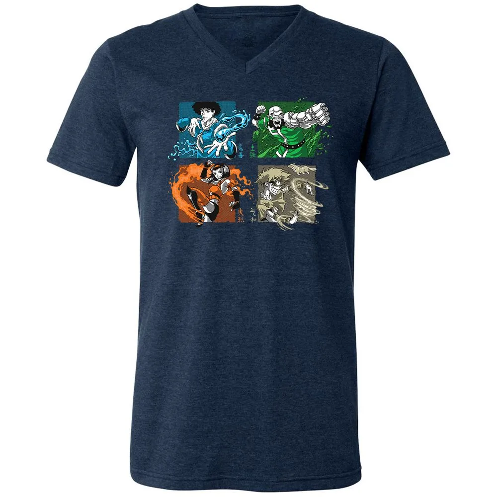 Unisex V-Neck T-Shirt - VSBM9711 - Heather Navy - 15