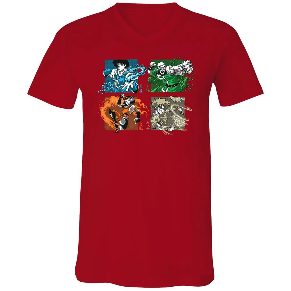 Unisex V-Neck T-Shirt - VSBM9711 - Red - 3