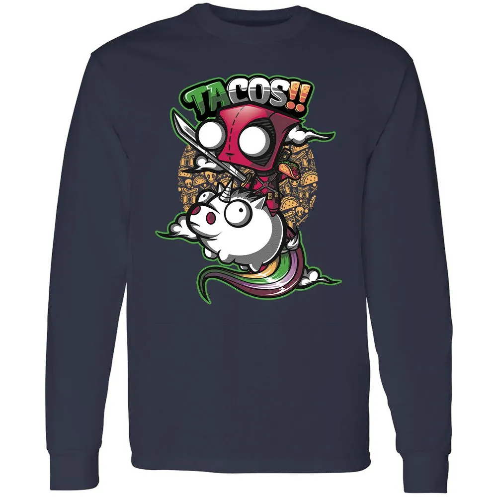 Long Sleeve T-Shirt - 1MUD555F - Navy - 2