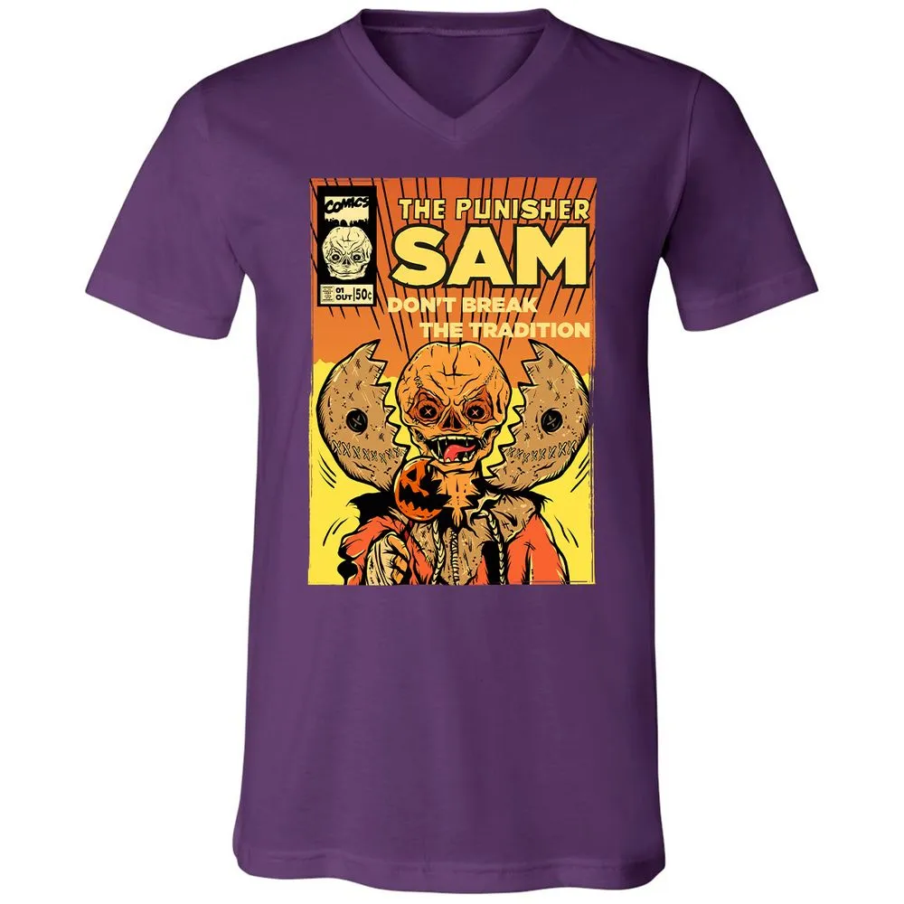 Unisex V-Neck T-Shirt - Z8HEJJXD - Team Purple - 9
