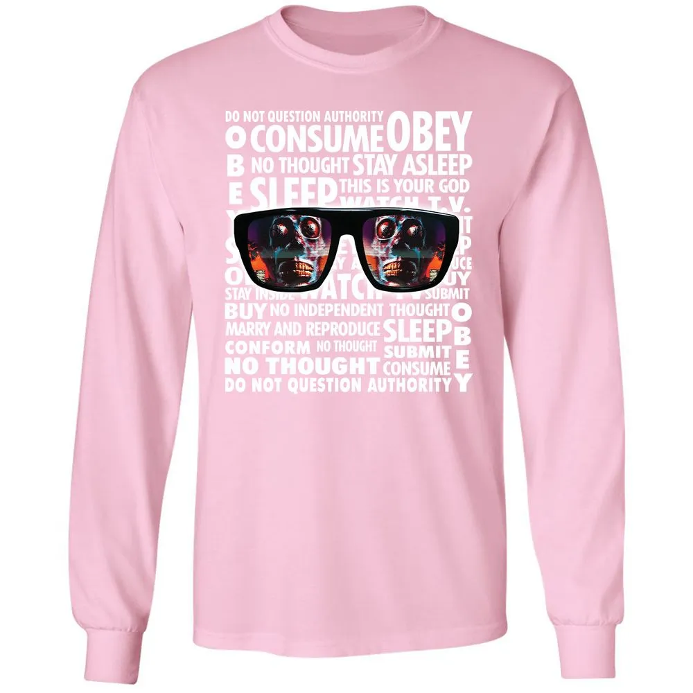 Long Sleeve T-Shirt - WJKSYSF4 - Light Pink - 3