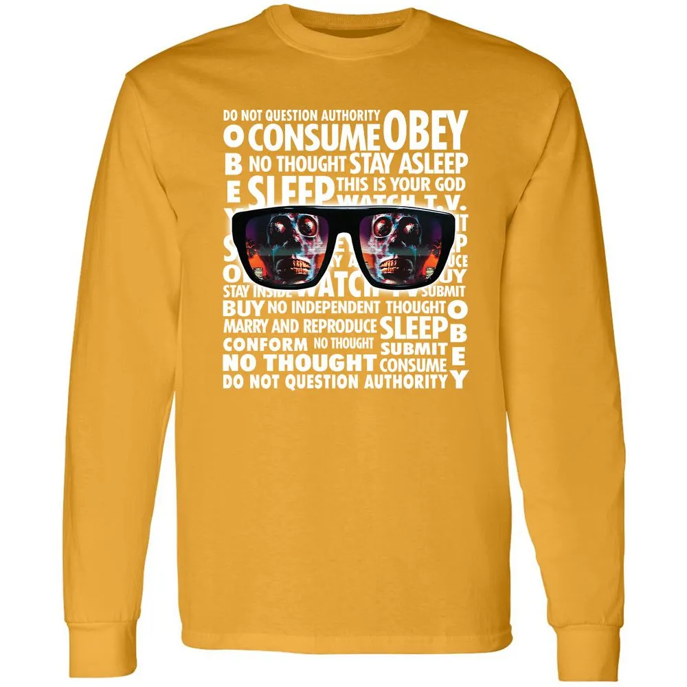 Long Sleeve T-Shirt - WJKSYSF4 - Gold - 9
