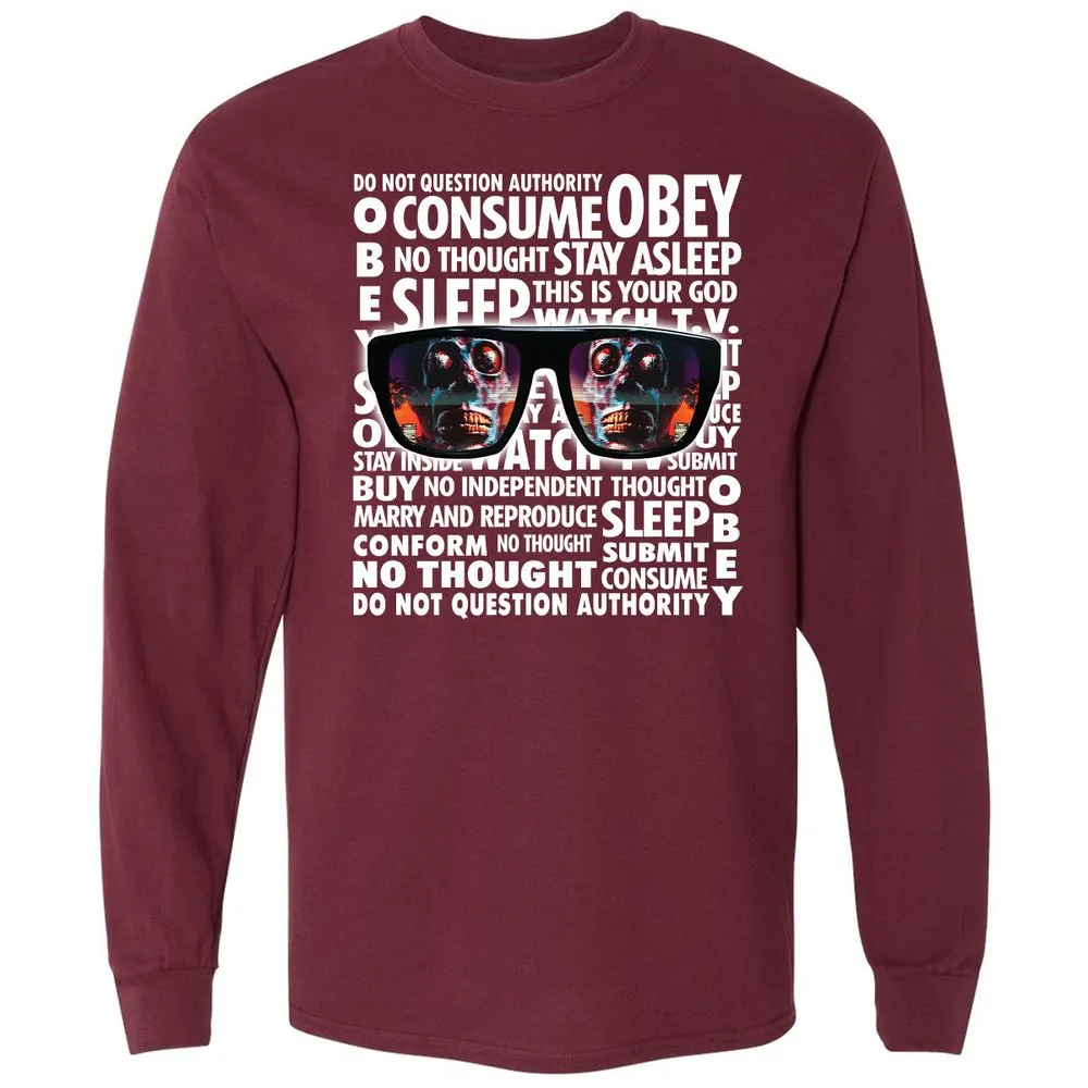 Long Sleeve T-Shirt - WJKSYSF4 - Maroon - 11