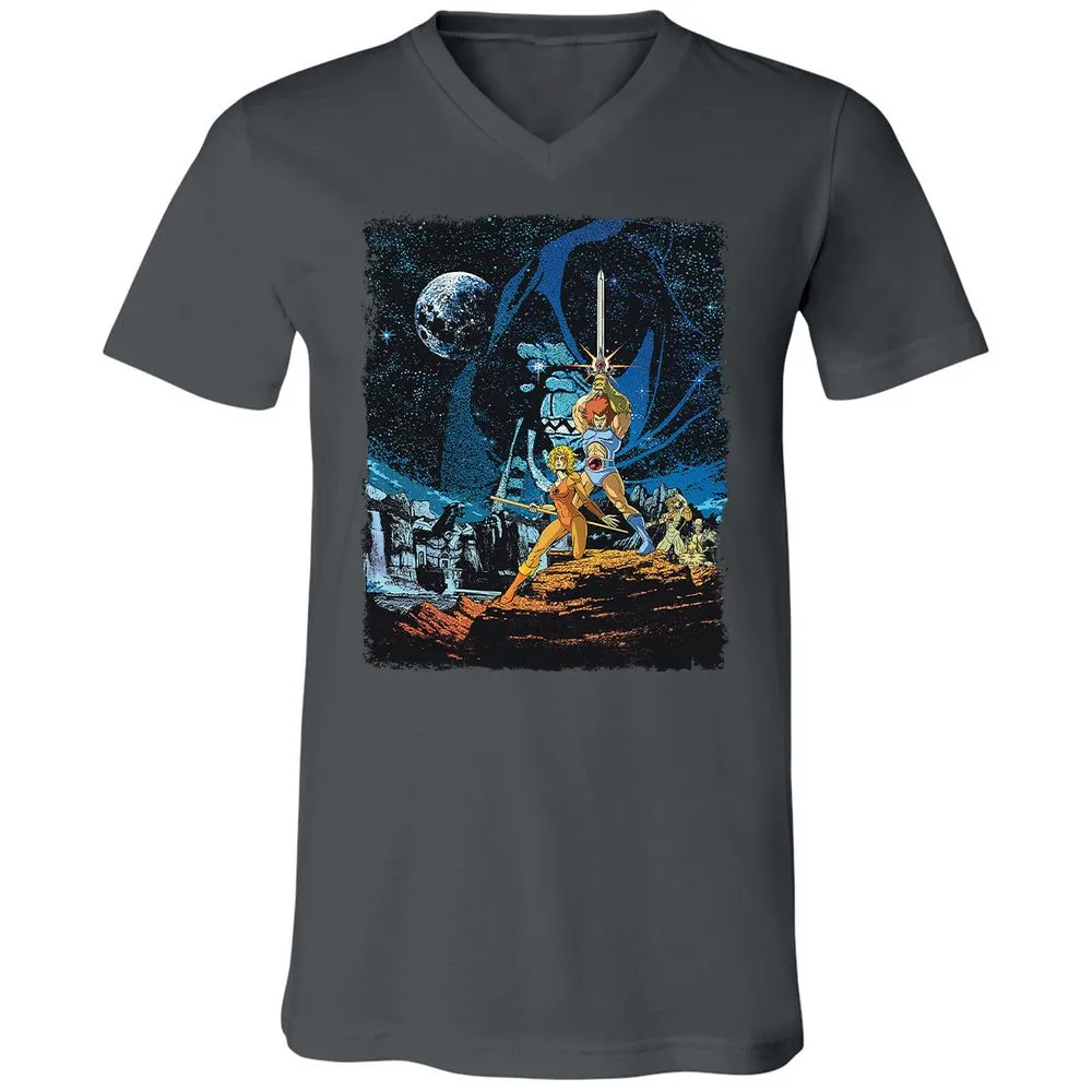 Unisex V-Neck T-Shirt - 3J39DZBL - Asphalt - 12