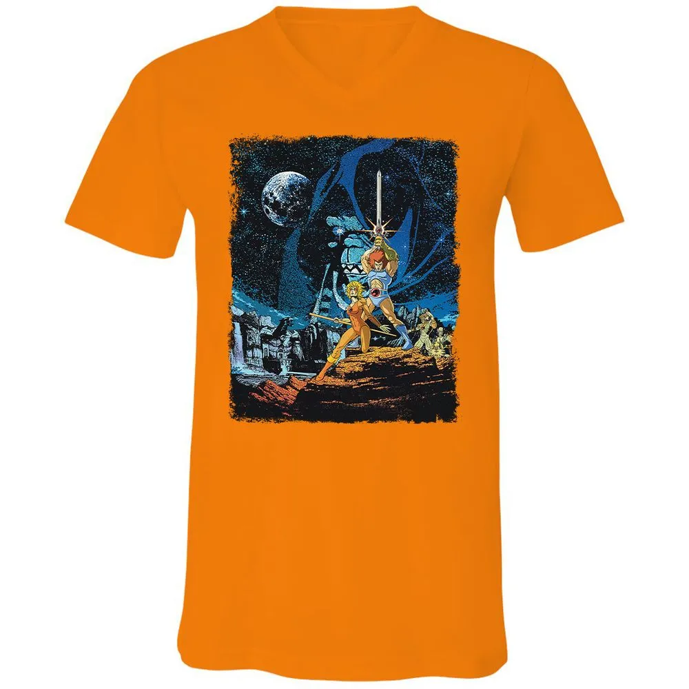 Unisex V-Neck T-Shirt - 3J39DZBL - Orange - 11
