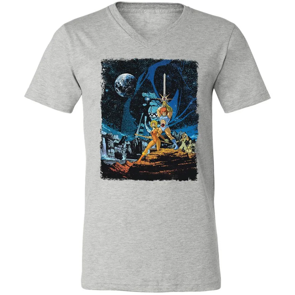 Unisex V-Neck T-Shirt - 3J39DZBL - Athletic Heather - 7