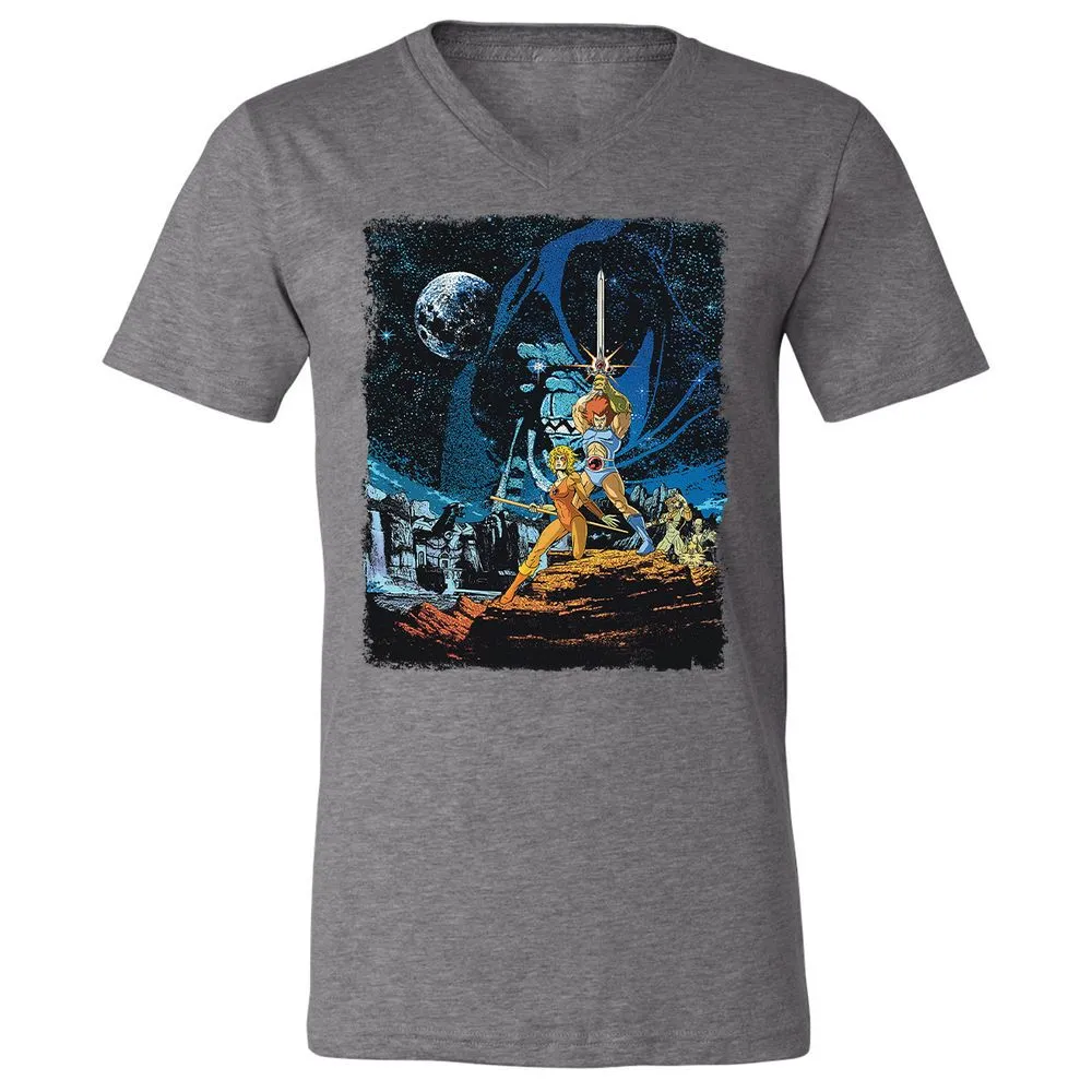 Unisex V-Neck T-Shirt - 3J39DZBL - Deep Heather - 13