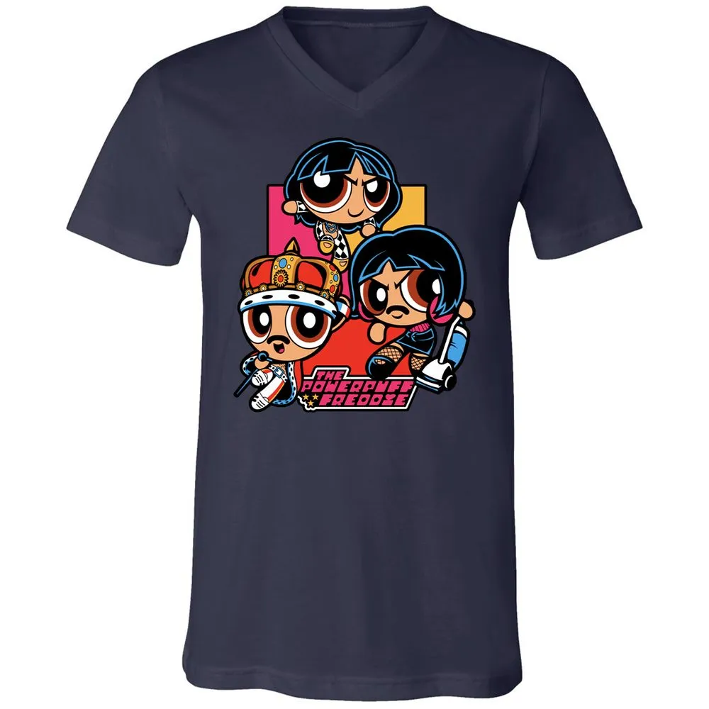 Unisex V-Neck T-Shirt - QQZM34J8 - Navy - 2