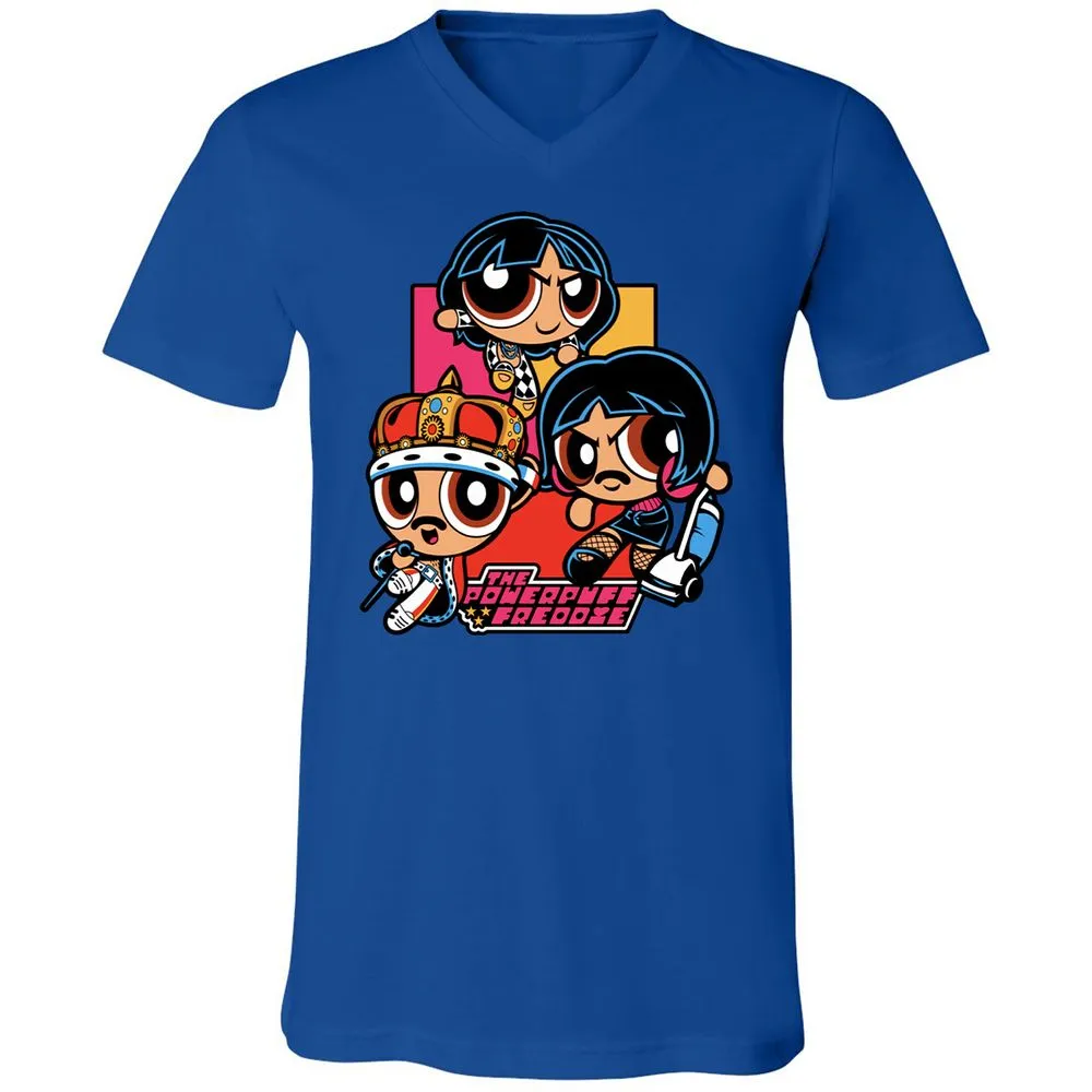 Unisex V-Neck T-Shirt - QQZM34J8 - True Royal - 4