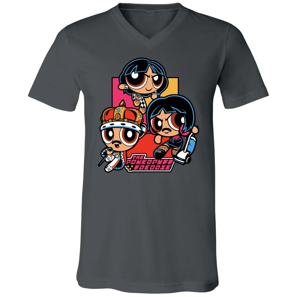 Unisex V-Neck T-Shirt - QQZM34J8 - Asphalt - 12