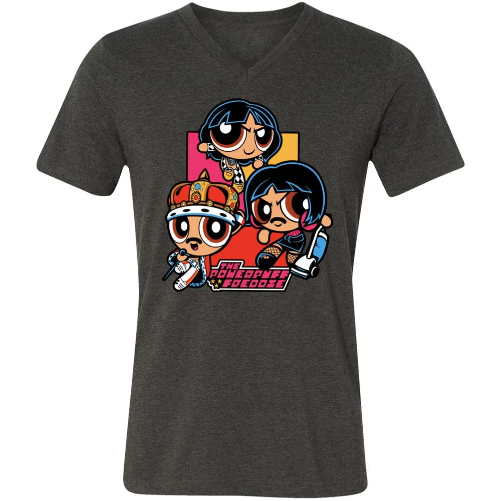Unisex V-Neck T-Shirt - QQZM34J8 - Dark Grey Heather - 8