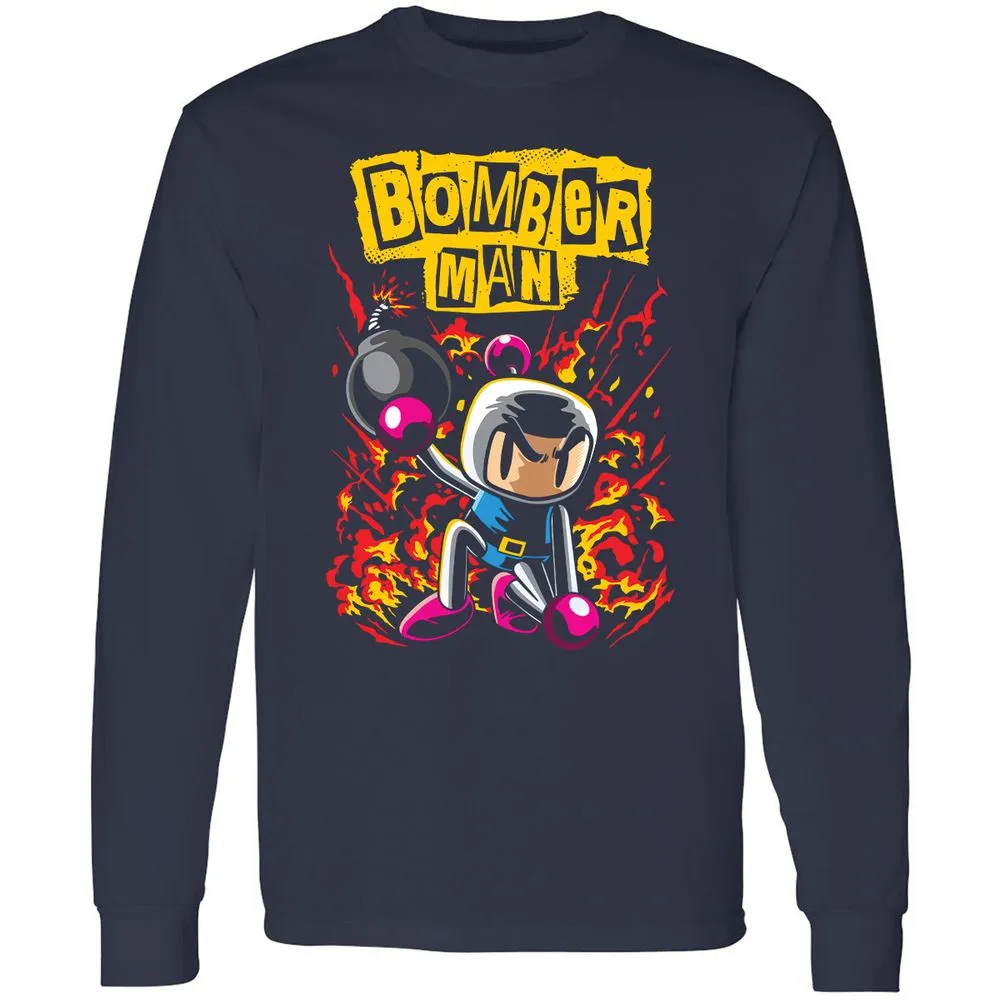 Long Sleeve T-Shirt - CCBU8Q78 - Navy - 2