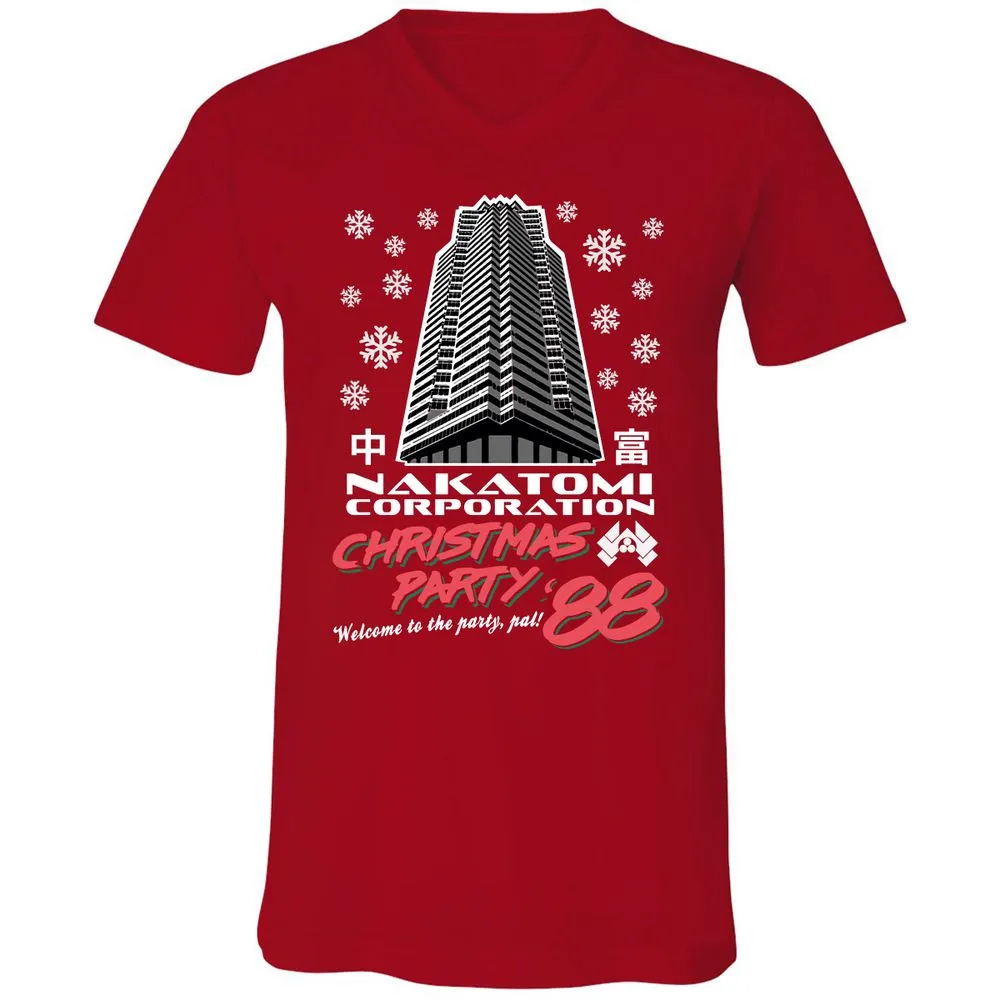 Unisex V-Neck T-Shirt - 8QV2XRD8 - Red - 3