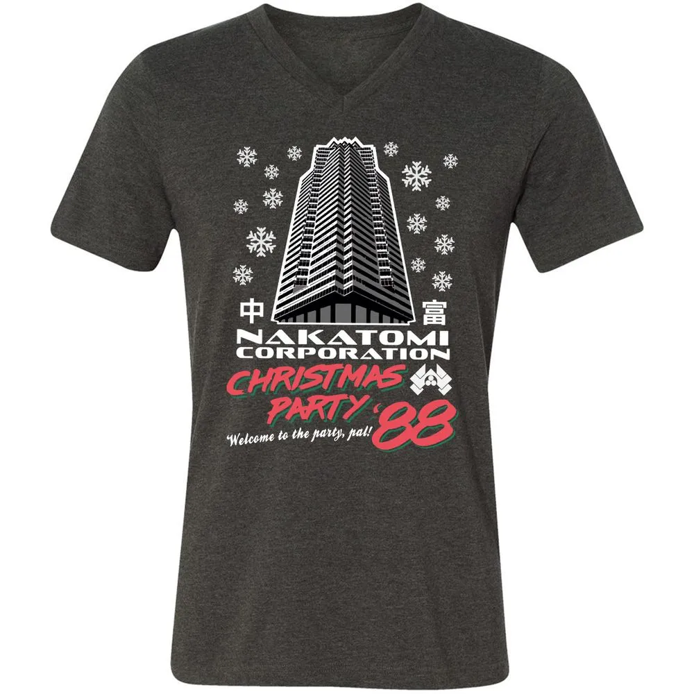 Unisex V-Neck T-Shirt - 8QV2XRD8 - Dark Grey Heather - 8