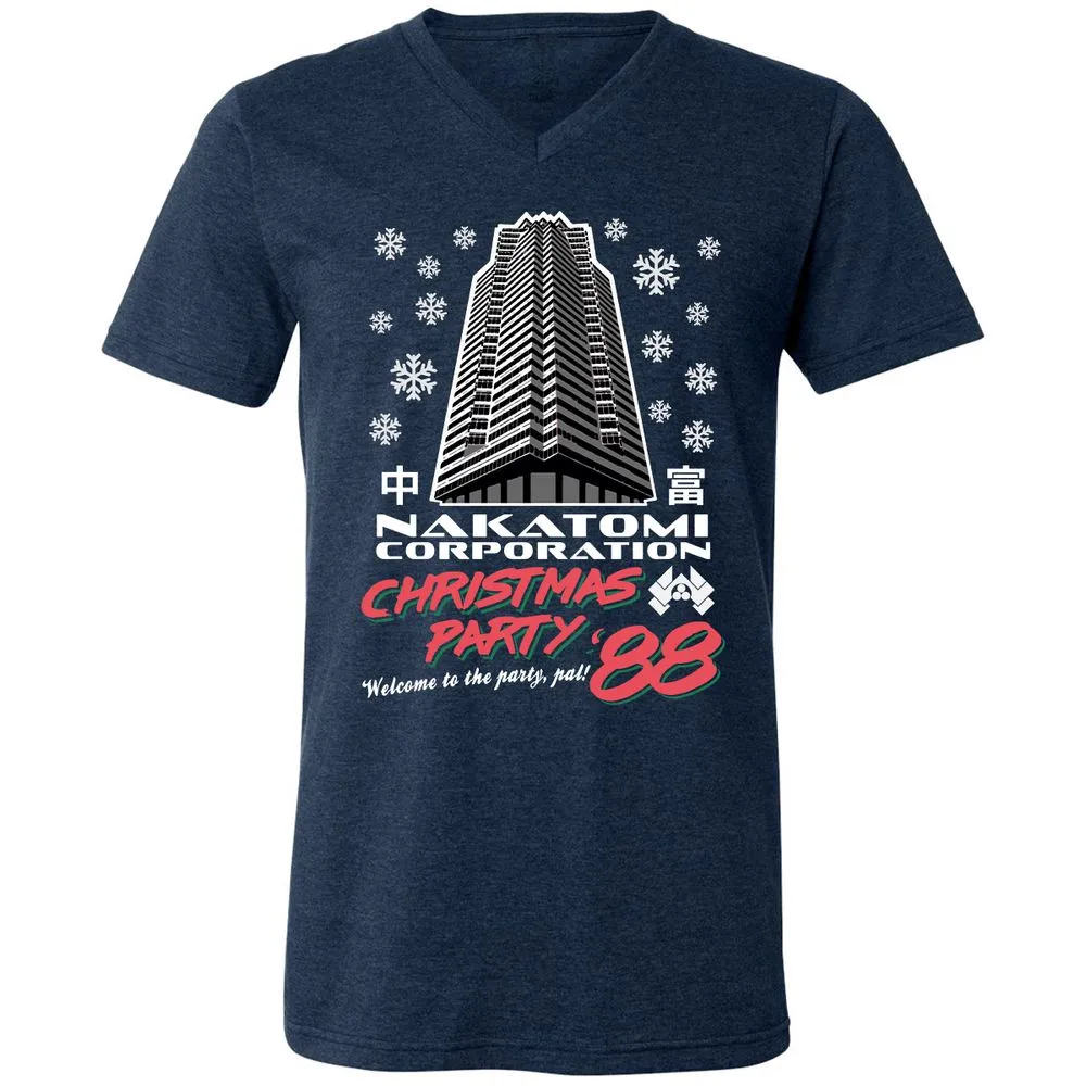 Unisex V-Neck T-Shirt - 8QV2XRD8 - Heather Navy - 15