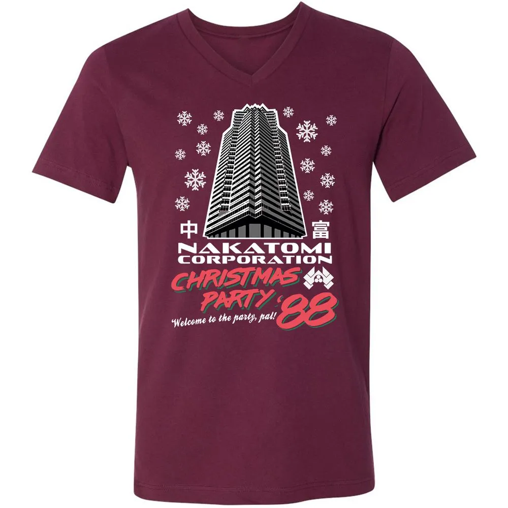 Unisex V-Neck T-Shirt - 8QV2XRD8 - Maroon - 6