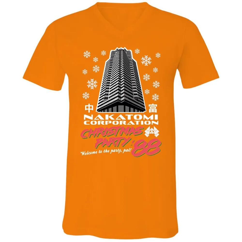 Unisex V-Neck T-Shirt - 8QV2XRD8 - Orange - 11