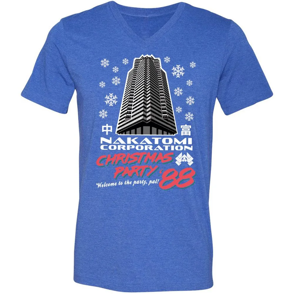 Unisex V-Neck T-Shirt - 8QV2XRD8 - Heather True Royal - 14