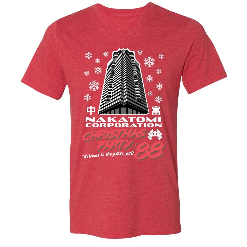 Unisex V-Neck T-Shirt - 8QV2XRD8 - Heather Red - 16