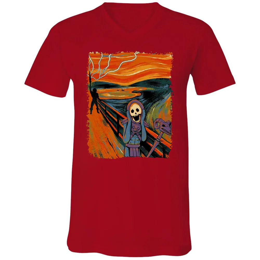 Unisex V-Neck T-Shirt - M87G3SAJ - Red - 3