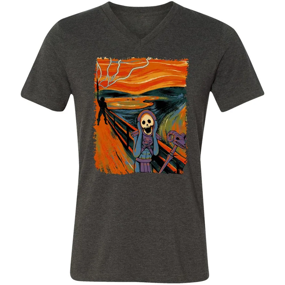 Unisex V-Neck T-Shirt - M87G3SAJ - Dark Grey Heather - 8