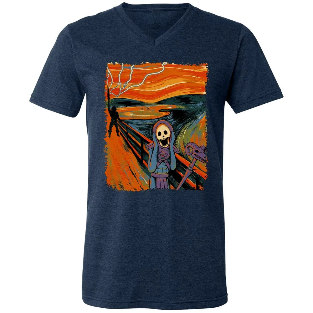 Unisex V-Neck T-Shirt - M87G3SAJ - Heather Navy - 15