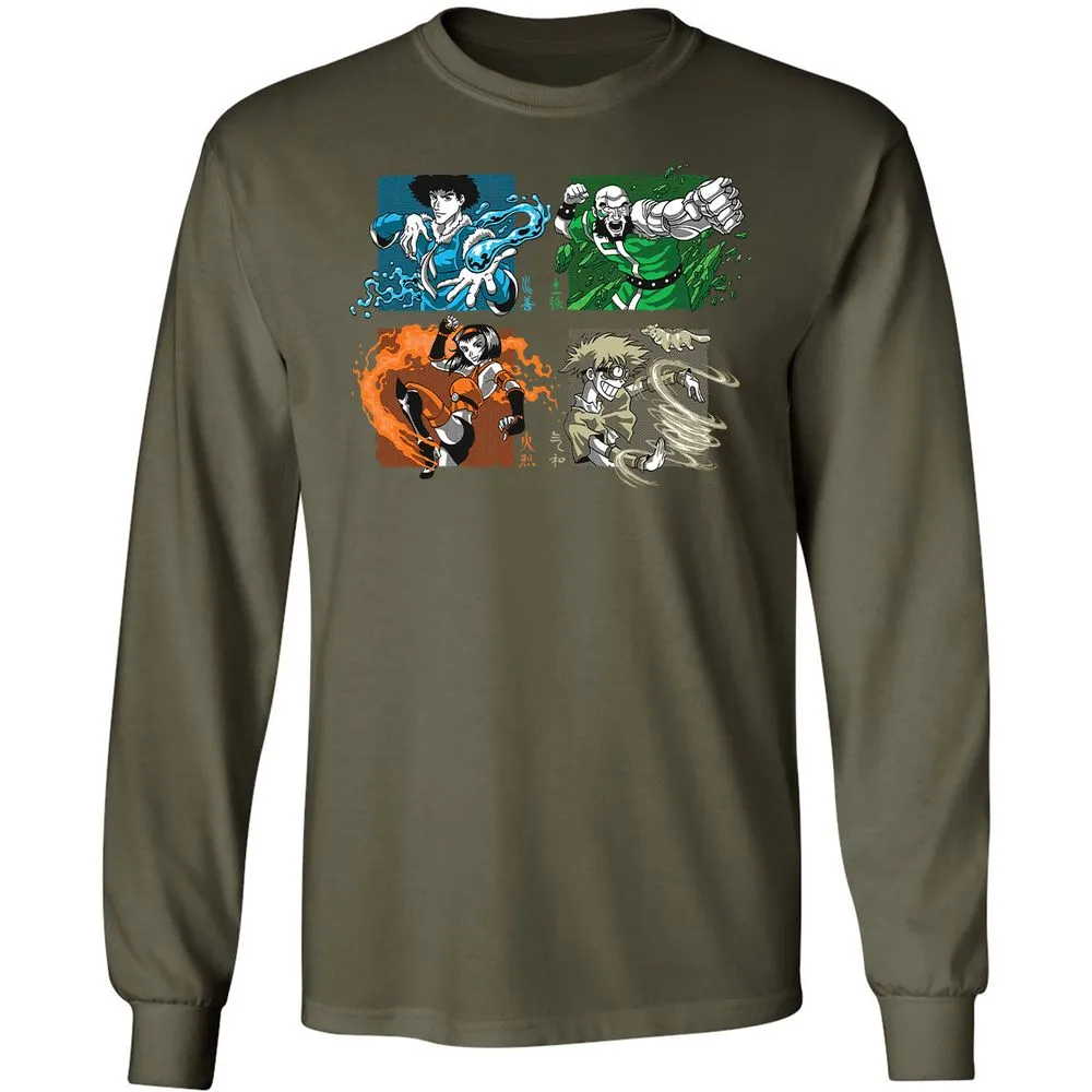 Long Sleeve T-Shirt - Z31VXC6U - Military Green - 16