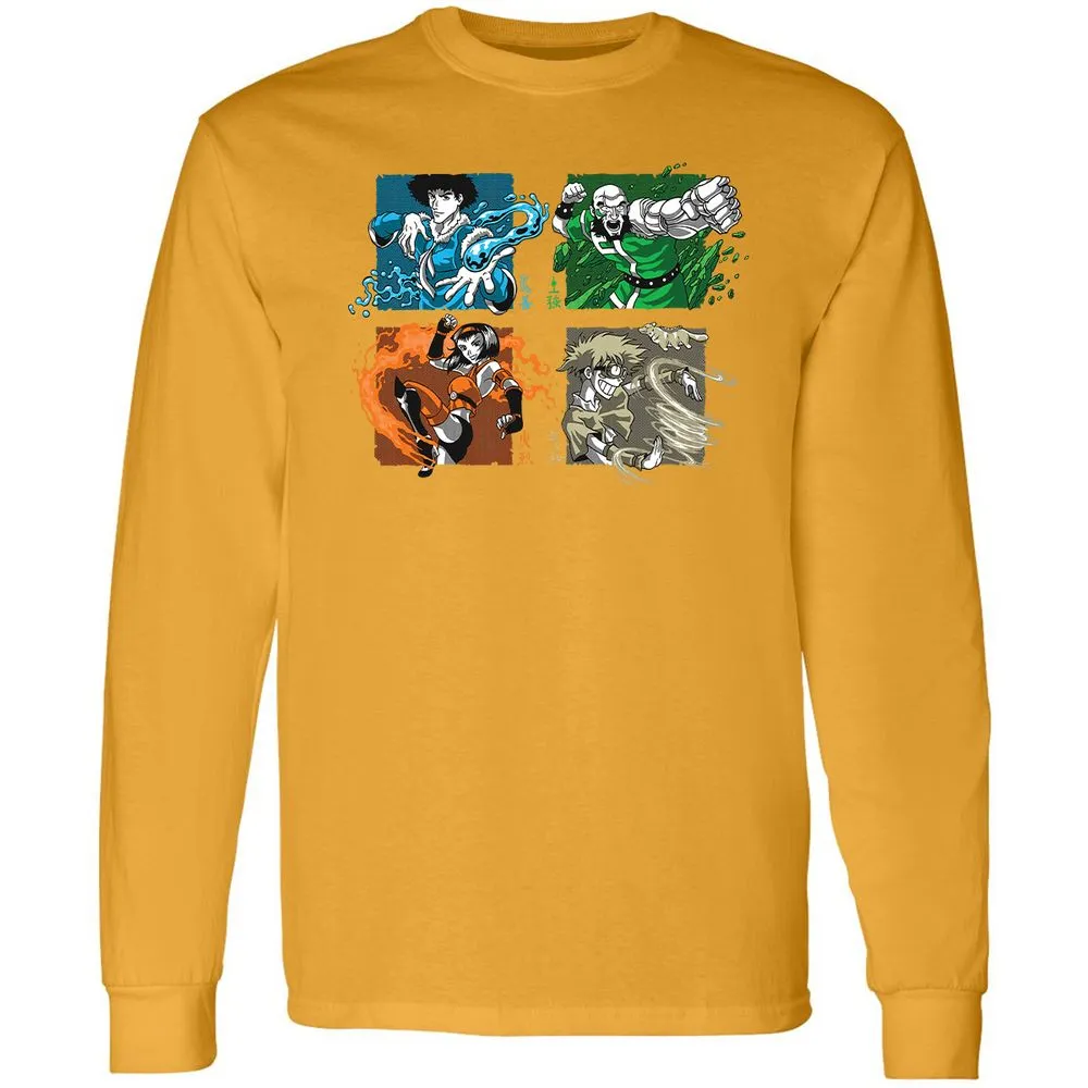 Long Sleeve T-Shirt - Z31VXC6U - Gold - 9