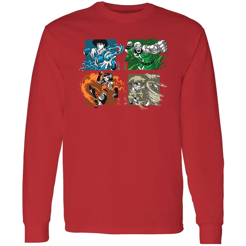 Long Sleeve T-Shirt - Z31VXC6U - Red - 14