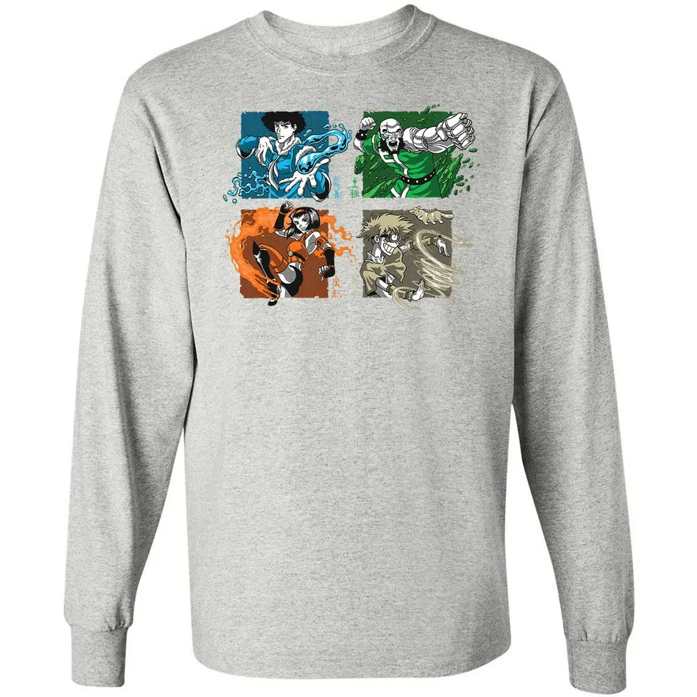 Long Sleeve T-Shirt - Z31VXC6U - Ash - 7