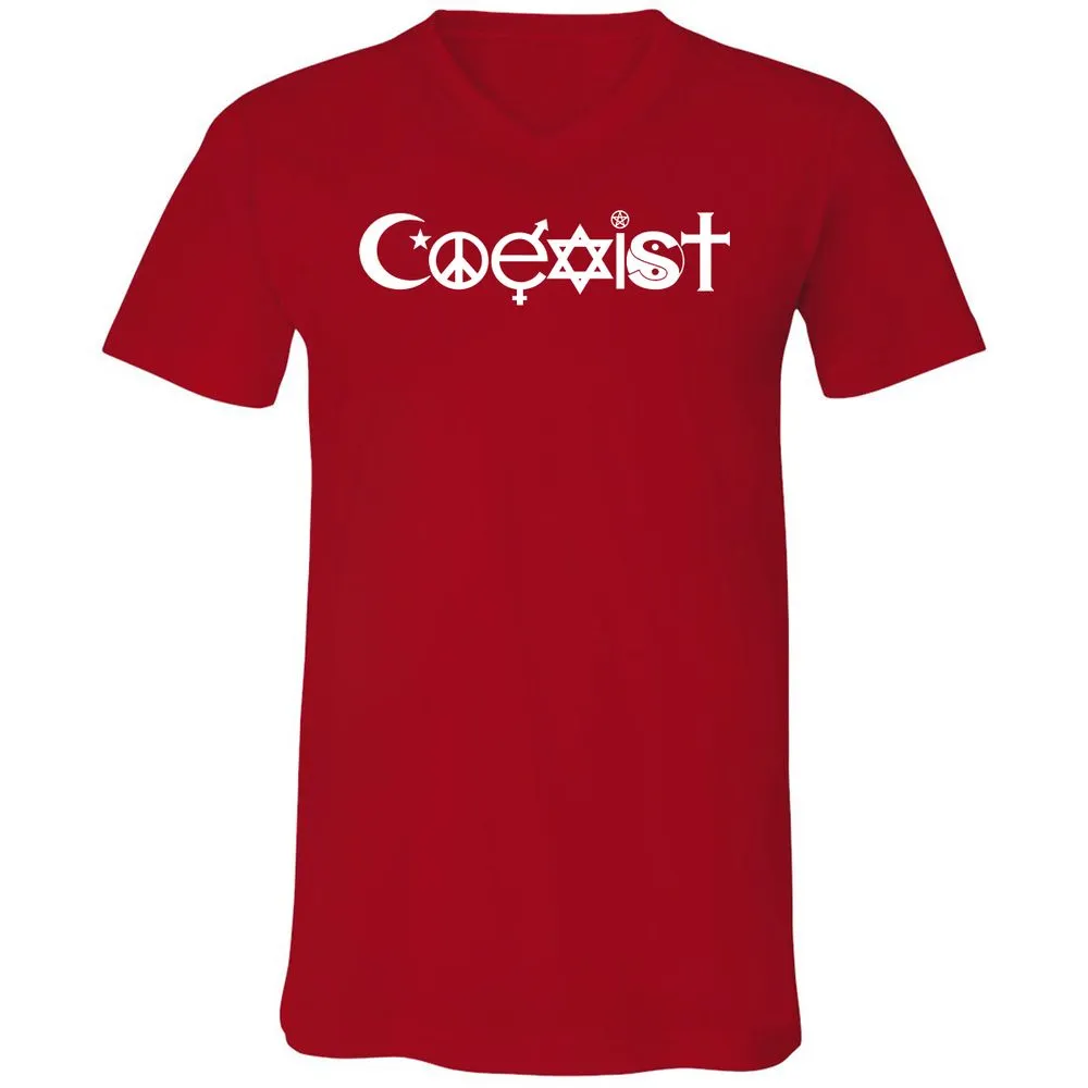Unisex V-Neck T-Shirt - JYPD81KW - Red - 3