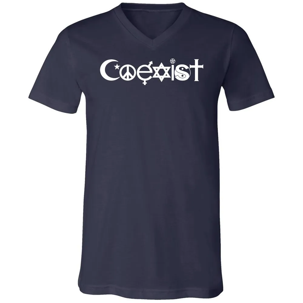Unisex V-Neck T-Shirt - JYPD81KW - Navy - 2