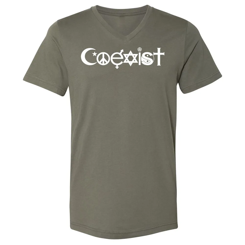 Unisex V-Neck T-Shirt - JYPD81KW - Military Green - 10