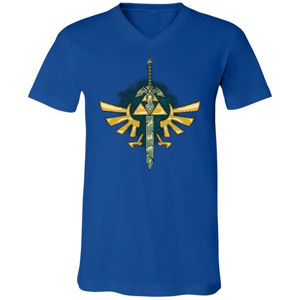 Unisex V-Neck T-Shirt - JHB2CGC4 - True Royal - 4