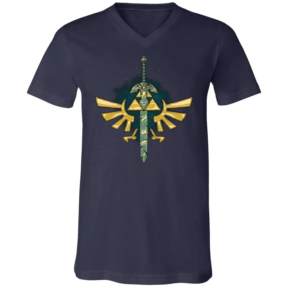Unisex V-Neck T-Shirt - JHB2CGC4 - Navy - 2
