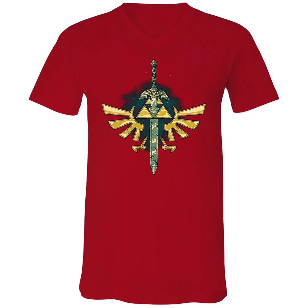 Unisex V-Neck T-Shirt - JHB2CGC4 - Red - 3